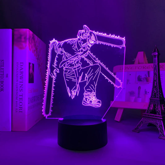 צ'יינסו מן: מנורת תלת-ממד LED דמויות המאנגה