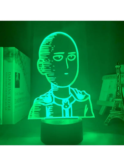 וואן פאנץ' מן: מנורת תלת-ממד LED סאיטאמה